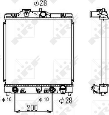 Радиатор охлаждения двигателя NRF (алюминий). Артикул 516356