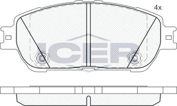 Тормозные колодки Icer передние для Lexus ES III 1996-2006. Артикул 181690-200