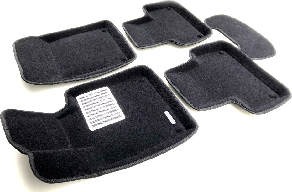 Коврики текстильные Euromat 3D Lux для салона Volvo XC60 II 2018-2026 ЧЕРНЫЕ. Артикул EM3D-005502
