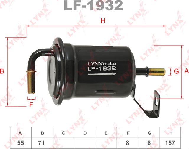 Топливный фильтр LYNXauto. Артикул LF-1932