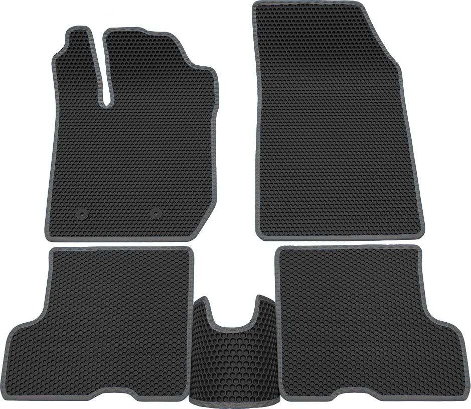 Коврики Rezkon EVA Соты для салона Lada Xray Оptima 2015-2026 Серый кант. Артикул 9139055102