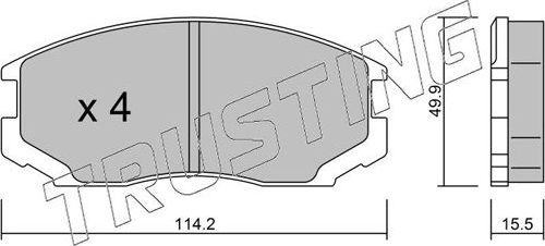 Тормозные колодки Trusting. Артикул 230.0