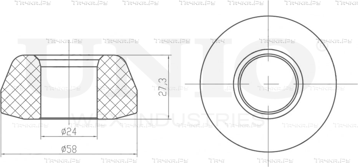 Сайлентблок рычага подвески (Unio). Артикул RMP-20628