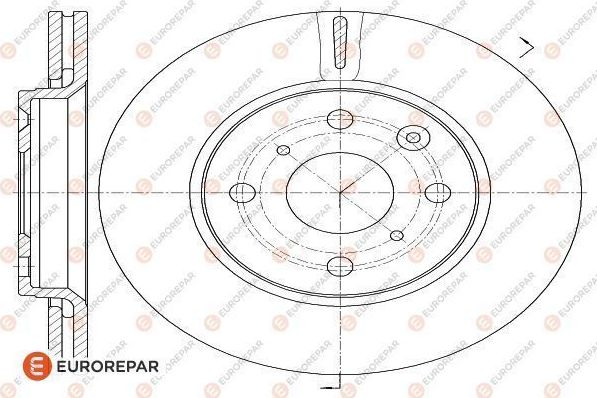 Тормозной диск Eurorepar. Артикул 1618862380