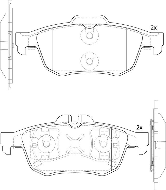 Тормозные колодки NiBK задние для Renault Vel Satis I 2002-2009. Артикул PN0521
