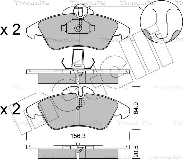 Тормозные колодки Metelli. Артикул 22-0256-0
