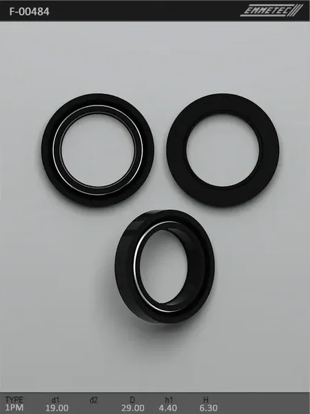 Сальник 19,00/29,00x4,40/6,30 тип 1PM (Emmetec). Артикул F00484