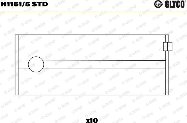 Вкладыши коренные Glyco для Suzuki Grand Vitara II 1998-2003. Артикул H1161/5 STD