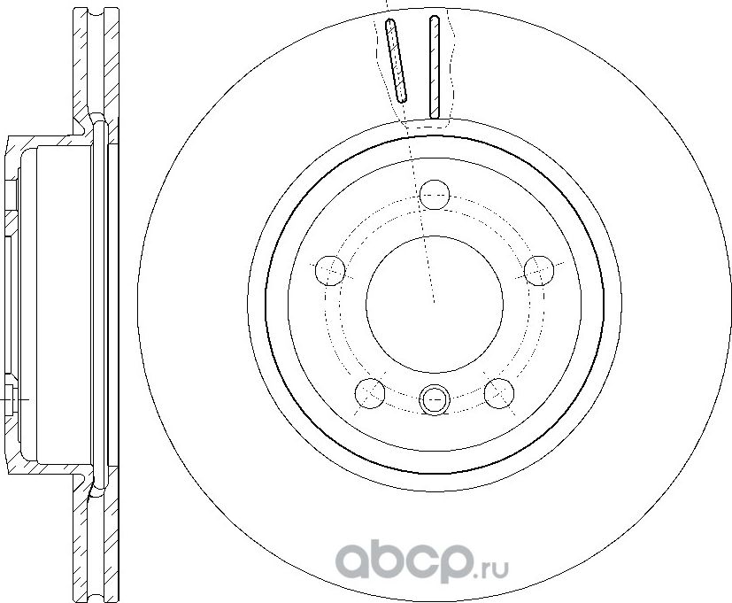 Диск тормозной вентилируемый (G-Brake). Артикул GR20396