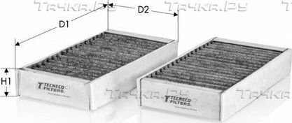 Салонный фильтр  Tecneco Filters. Артикул CK2533C-2