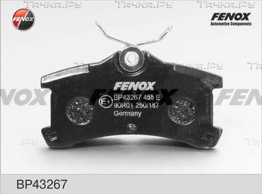 Тормозные колодки Fenox задние для Lexus RX I 2000-2003. Артикул BP43267