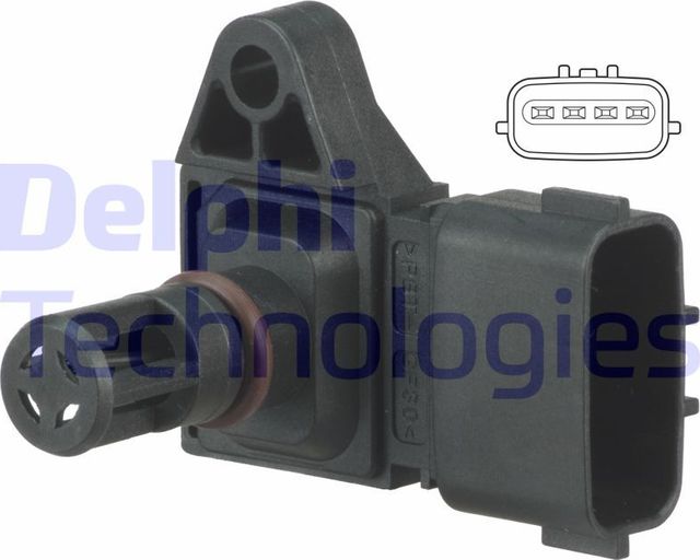 Датчик абсолютного давления (ДАД, MAP) Delphi. Артикул PS10189