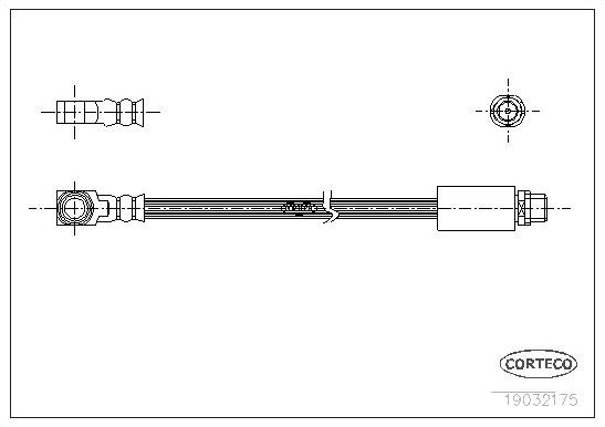 Тормозной шланг Corteco задний правый для Ford Mondeo II 1997-2000. Артикул 19032175