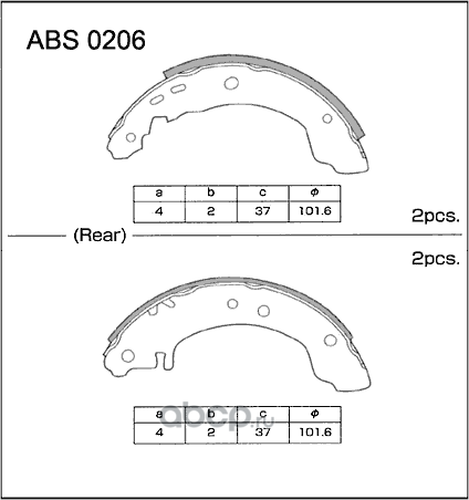 Колодки тормозные (Allied Nippon) Allied Nippon. Артикул ABS0206