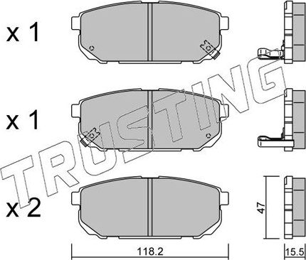 Тормозные колодки Trusting. Артикул 532.0