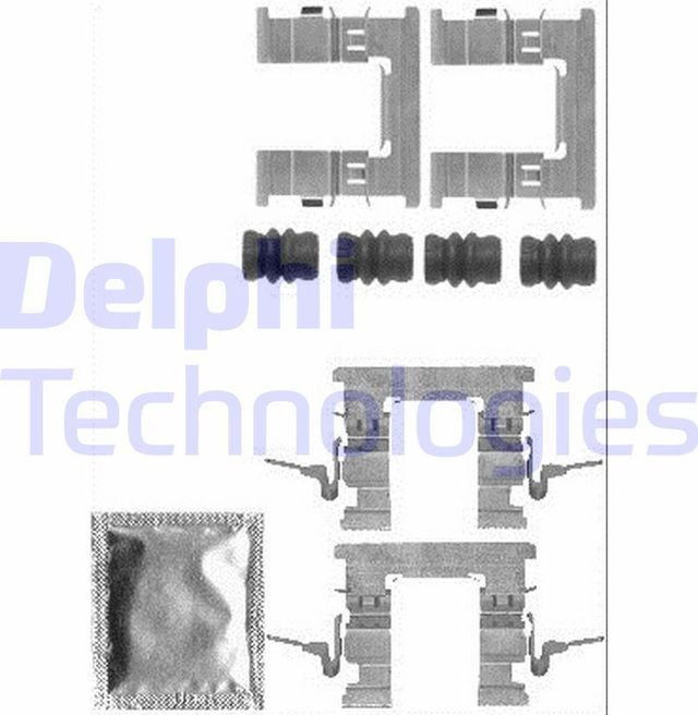 КОМПЛЕКТ МОНТАЖНЫЙ ДИСКОВЫХ ТОРМОЗНЫХ КОЛОДОК Delphi. Артикул LX0579
