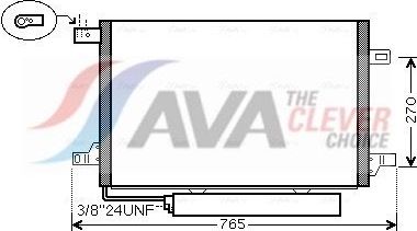 Радиатор кондиционера (конденсатор) AVA (алюминий). Артикул MSA5579D