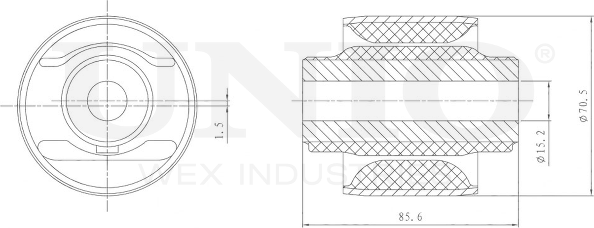Сайлентблок рычага подвески (Unio). Артикул RMP-20225