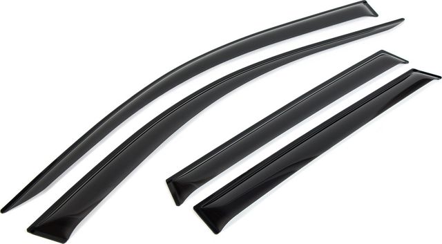 Дефлекторы Rival Premium для окон Skoda Karoq (с хромированным молдингом по краю двери) 2020-2026. Артикул 35106001