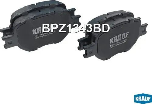 Колодки тормозные дисковые (Krauf). Артикул BPZ1343BD
