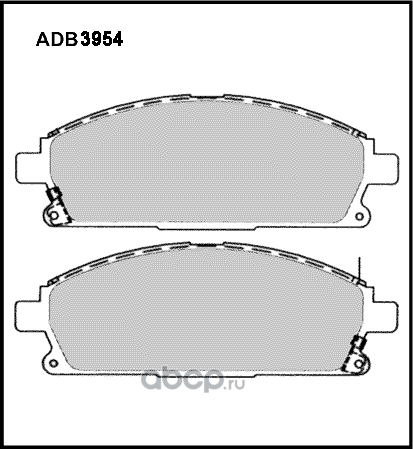 Колодки тормозные дисковые | перед | (Allied Nippon). Артикул ADB3954