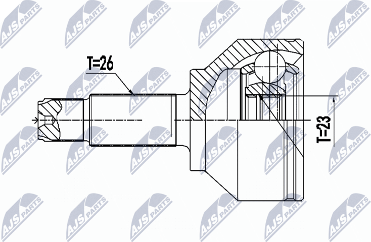 Шрус внутренний (граната) NTY. Артикул NPZ-BM-023