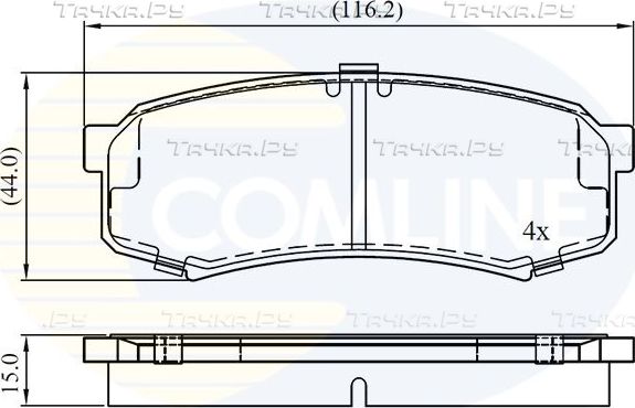 Тормозные колодки Comline Comline задние для Mitsubishi Pajero IV 2006-2026. Артикул CBP0404
