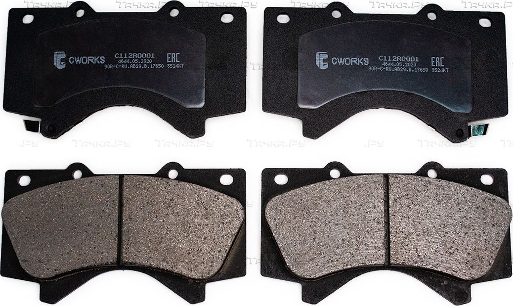 Тормозные колодки Cworks передние для Lexus LX 570 2007-2026. Артикул C112R0001