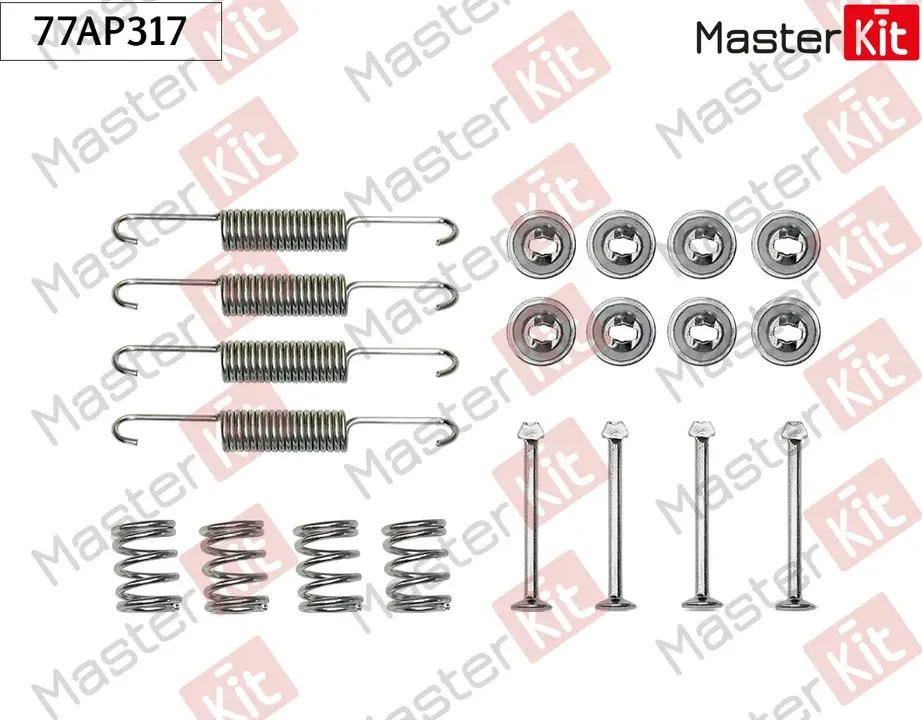 Комплект установочный барабанных колодок KIA SORENTO I (JC) 2002 - 2011 (Master KIT). Артикул 77AP317