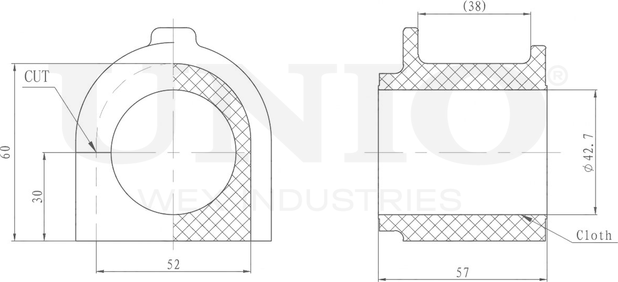 Втулка стабилизатора (Unio). Артикул RMP-10183
