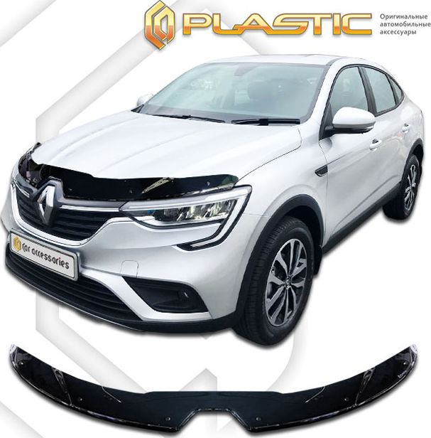 Дефлектор СА Пластик для капота (Classic черный) Renault Arkana 2019-2026. Артикул 2010010114787