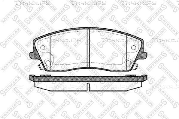 Тормозные колодки Stellox передние для Dodge Challenger III 2007-2026. Артикул 002 013-SX