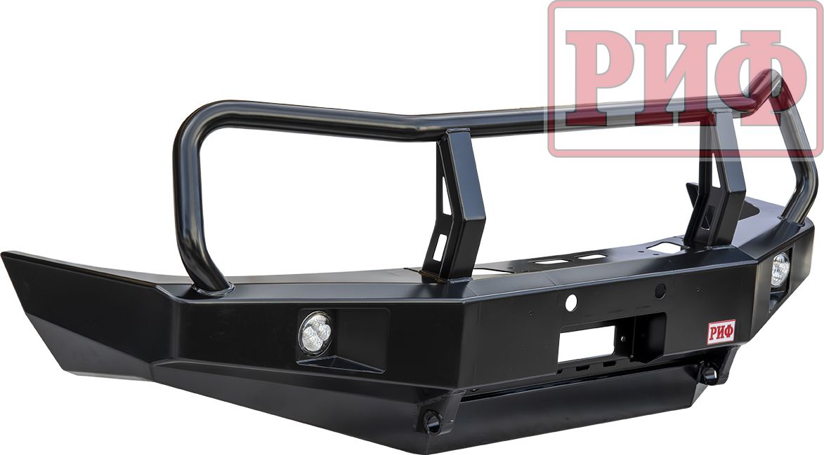 Бампер силовой РИФ передний с доп. фарами и защитной дугой для Toyota Land Cruiser 100 2002-2007. Артикул RIF100-10350-02