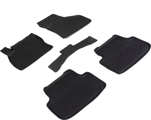 Коврики резиновые Seintex с высоким бортиком для салона Skoda Octavia A7 2013-2020. Артикул 84907