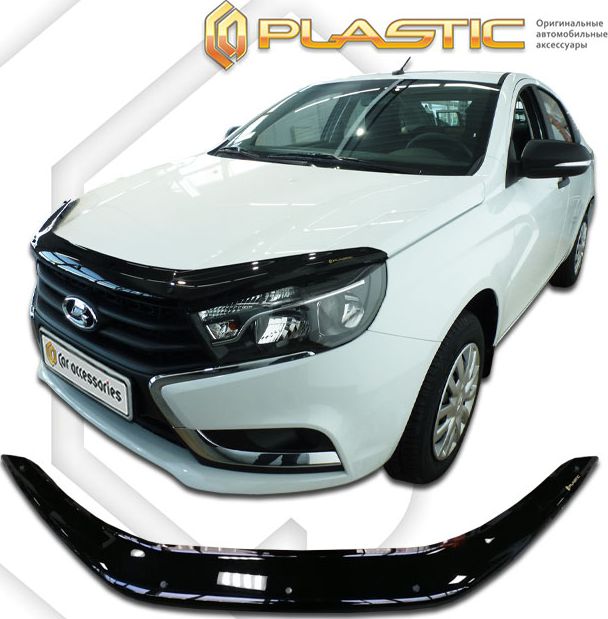 Дефлектор СА Пластик для капота (Classic черный) ВАЗ Lada Vesta 2015-2024. Артикул 2010010111748