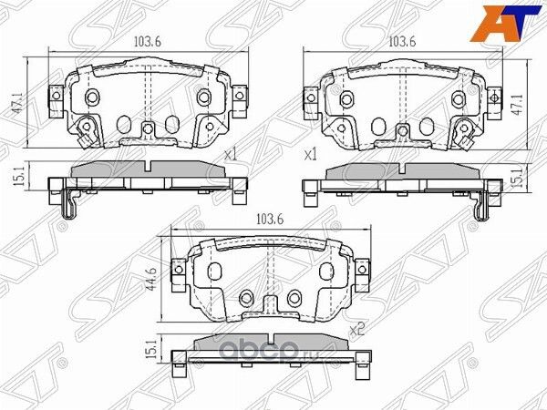 Колодки тормозные RR Nissan X-Trail N32 (SAT). Артикул STD40604CA0A