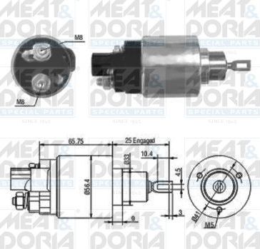 Втягивающее реле стартера Meat & Doria для Toyota Avensis I 1997-2000. Артикул 46070