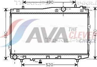 Радиатор охлаждения двигателя AVA ** CLEVER FIT **. Артикул KA2086