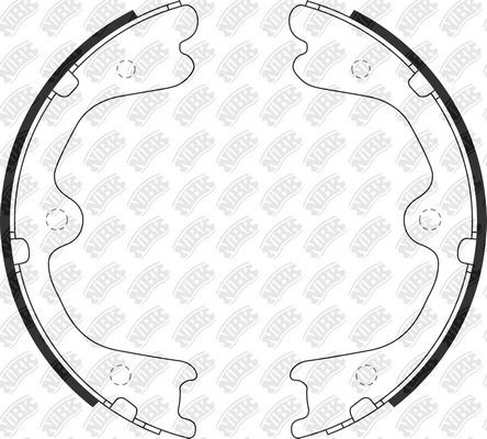 Тормозные колодки (стояночная тормозная система) NiBK. Артикул FN0623