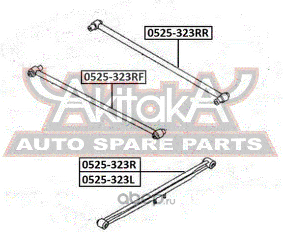 Поперечный рычаг задней подвески Asva левый для Mazda 323 VI (BJ) 1998-2004. Артикул 0525-323L