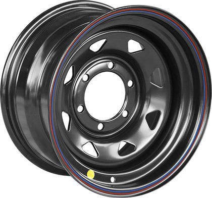 Колёсный диск OFF-ROAD Wheels усиленный стальной черный 6x139,7 8xR15 d110 ET-5 (треуг. мелкий) для Nissan NP300 2008-2015. Артикул 1580-63910BL-5A17
