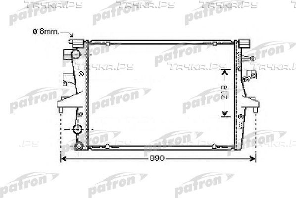 Радиатор охлаждения двигателя Patron (алюминий). Артикул PRS3600B