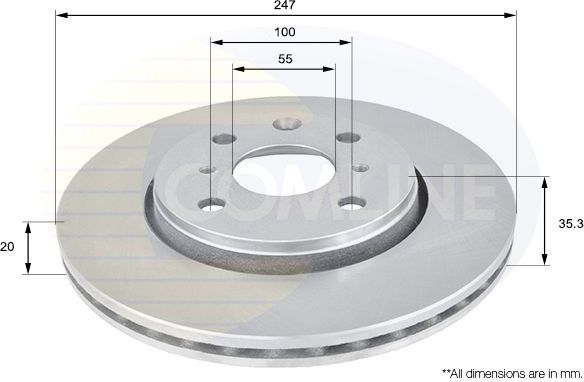 Тормозной диск Comline COATED. Артикул ADC1561V
