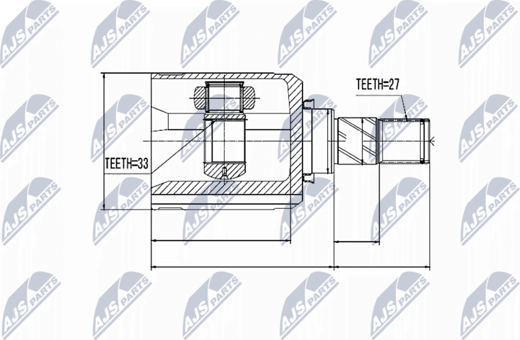 Шрус внутренний (граната) NTY. Артикул NPW-NS-032