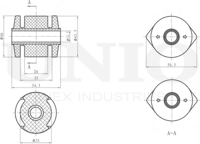Сайлентблок рычага подвески (Unio). Артикул RMP-20425