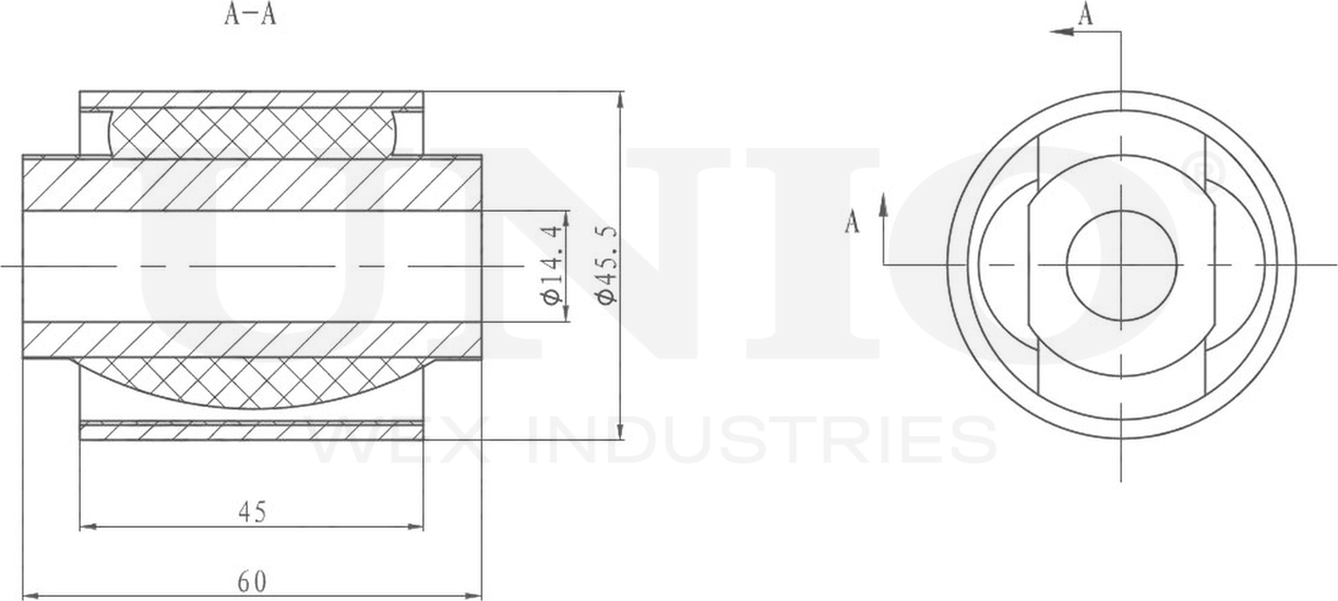 Сайлентблок рычага подвески (Unio). Артикул RMP-20021