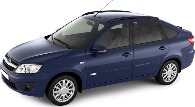 Рейлинги продольные PT Group Комфорт для Lada Granta лифтбек 2013-2026 Черный муар. Артикул 01910602