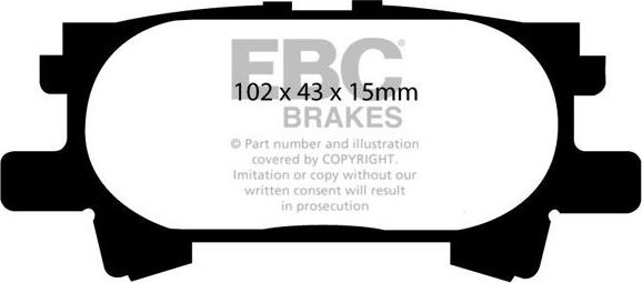 Тормозные колодки EBC Brakes. Артикул DP61682