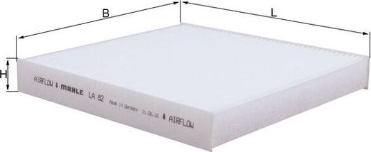 Салонный фильтр Mahle-Knecht. Артикул LA 82