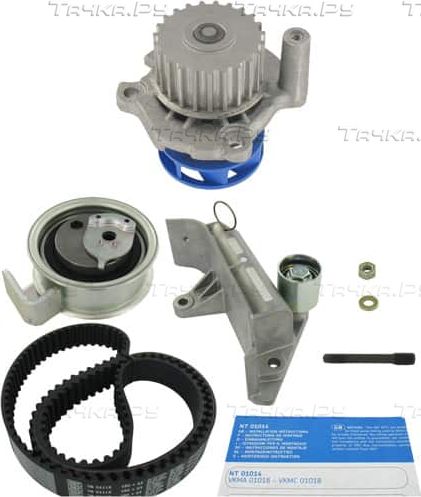Помпа (водяной насос) с комплектом ремня ГРМ SKF для Skoda Superb I 2001-2008. Артикул VKMC 01918-1
